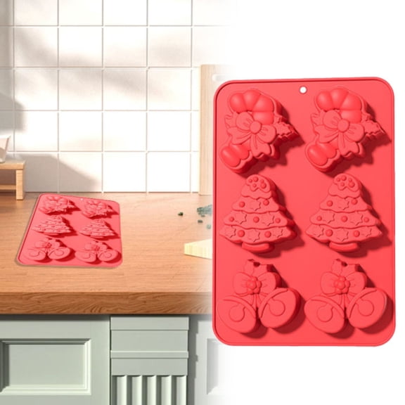 1Pc Clearance Under $3 Christmas Chocolate Mold Chocolate Mold Silica Gel For Baking Making Chocolates With Christmas Molds Christmas Chocolate Mold (E)