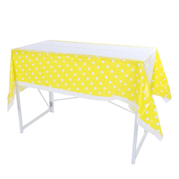 Tebru Disposable Table Cloth, Table Cloth, Disposable PVC Dots Table