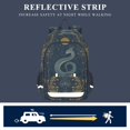 thumbnail image 5 of FORMRS Unisex School Backpack 17" Student Travel Bag with Laptop Compartment, Green Celestial Serpent, 5 of 7