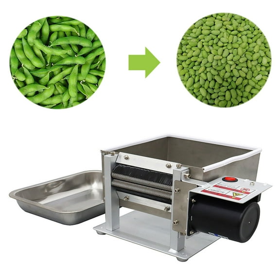 Green Soybean Sheller Small Sized Stainless Steel Electric Pea Edamame Peeling Machine 220V