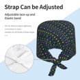 thumbnail image 4 of Kdxio Mardi Gras Strings of Beads Pattern Turban Hat for Women Men Comfortable Adjustable Cleaning Working Cap with Sweatband, 4 of 8