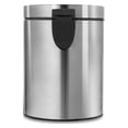 thumbnail image 3 of Ninestars Round Step-on Trash Can, 1 Gallon Stainless Steel, Step Pedal Hands-Free Soft-Close Lid Garbage Bin, Stainless Steel, 3 of 7