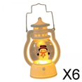 thumbnail image 1 of Paquete de 2 y 6 faroles navideños de estilo vintage, adorno colgante de luz para el hogar y el interior 6 piezas, 1 of 7
