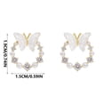 thumbnail image 3 of Hearth & Gear Earrings For Women Design Sense Earrings Advanced Sense Tea Gentle Earrings Light Earrings For Women Valentine Earrings for Girls Pearl Hoops Earrings Earrings for Girls Ears Hoop, 3 of 7