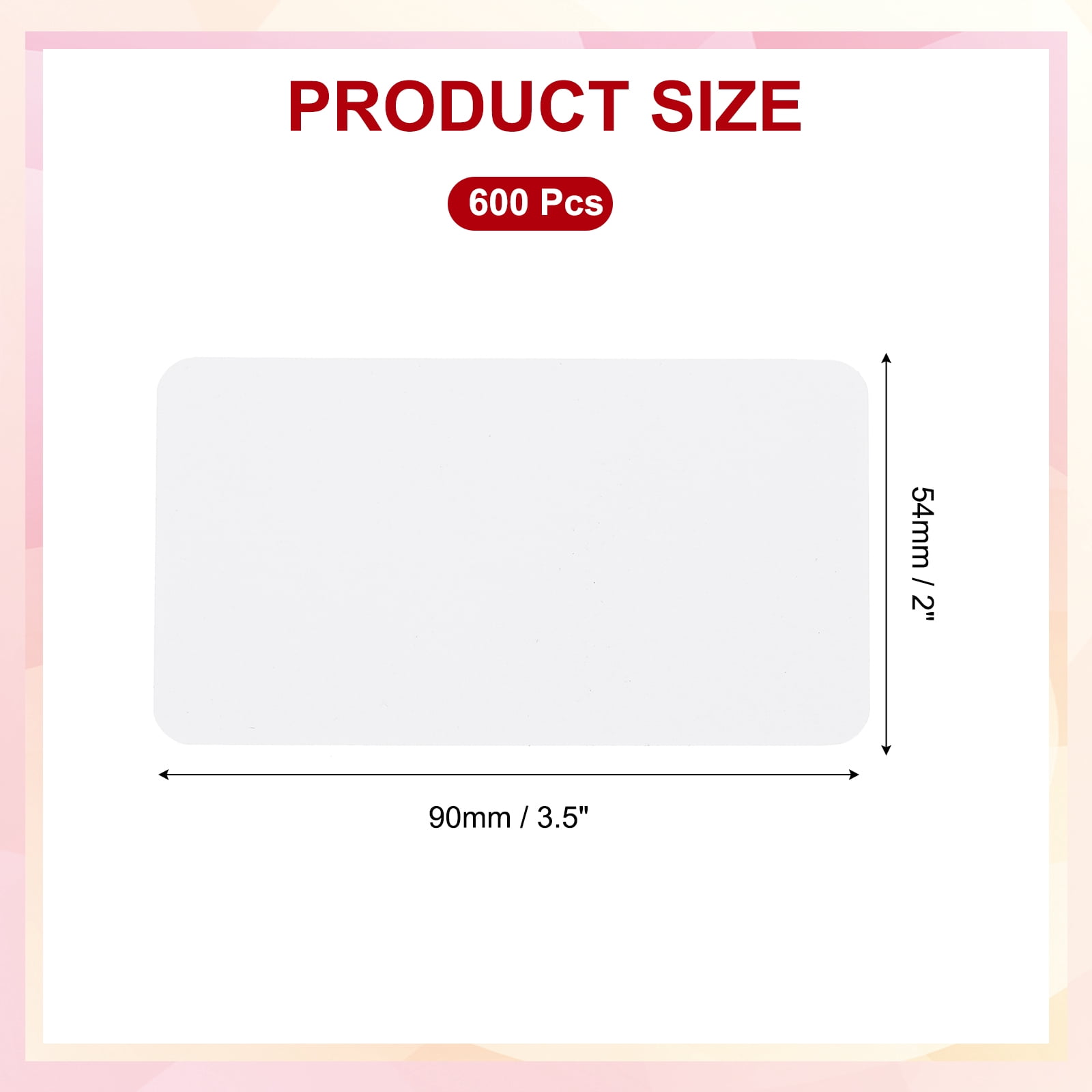3.5"x2" Blank Paper Business Cards 600 Pack Small Index Flash Cards Words Message Note Card Mini Paper Tags for DIY Craft Scrapbooking, White