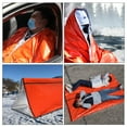 thumbnail image 4 of Paquete de 2 sacos de dormir de emergencia impermeable PE saco de dormir de supervivencia, 4 of 8