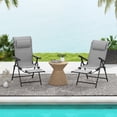 thumbnail image 2 of Gymax Chaises de Patio Pliantes Ensemble de 2 Chaises Longues avec Dossiers Réglables à 10 Niveaux, 2 of 9