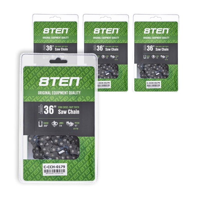 Semi Chisel Skip Tooth Chainsaw Chain 36 inch .050 3/8 114DL for Stihl 4 Pack 810-CCC2391H