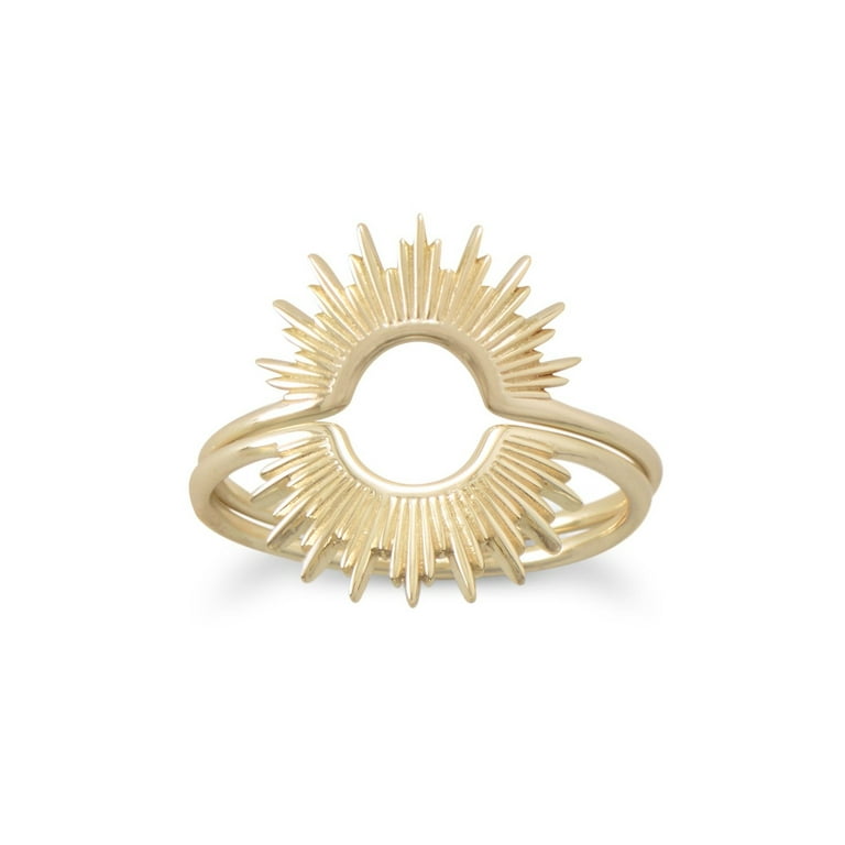 Sunrise Ring Gold-plated Half Sun Design Sunrise Ring Gold-plated Half Sun Design