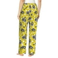 thumbnail image 3 of Naloa Honeybee Print Women’s Ultra-Soft Comfy Pajama Lounge Pants with Pockets & Drawstring, 3 of 8