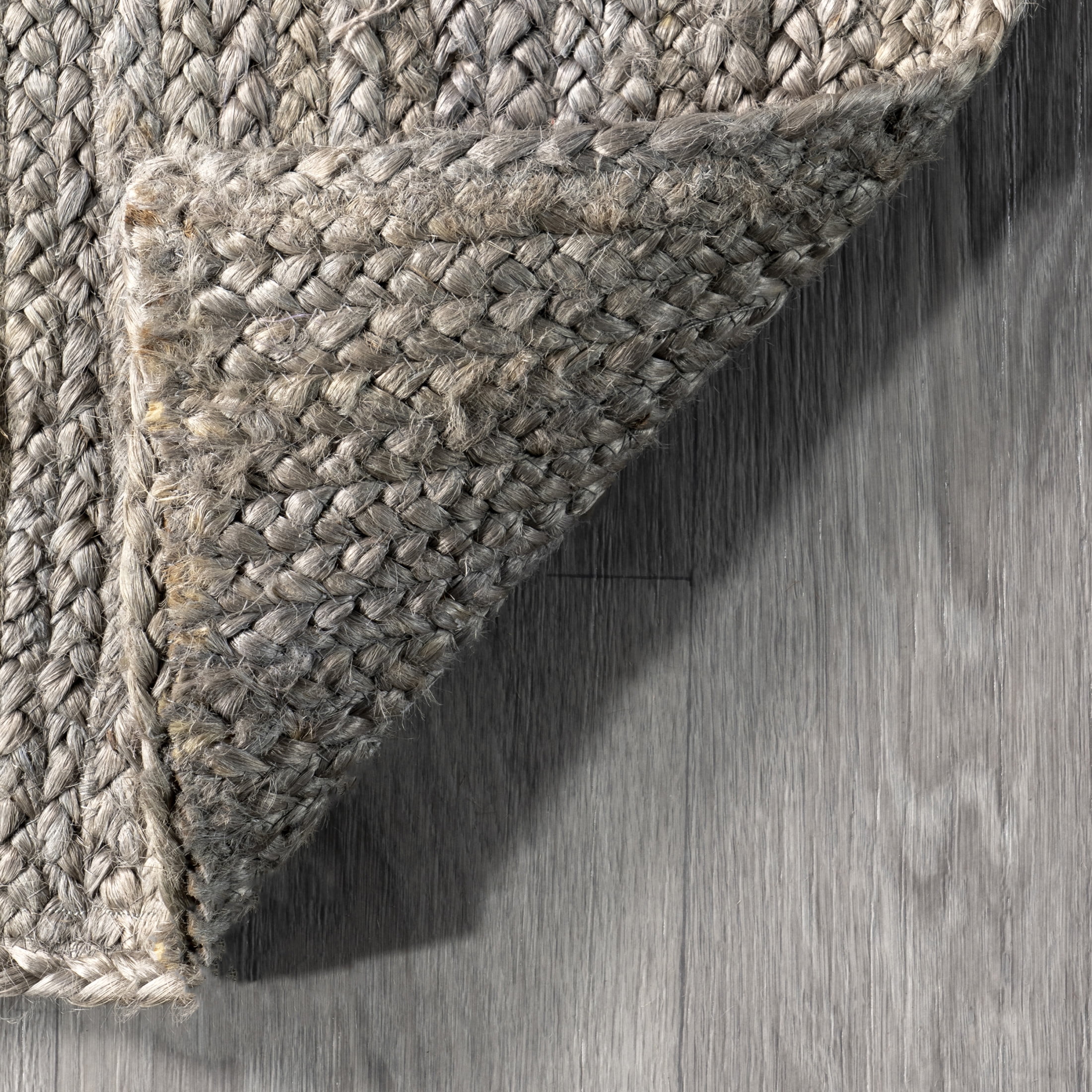 nuLOOM Rigo Hand Woven Farmhouse Jute Area Rug, 8' 6" x 11' 6", Grey
