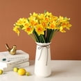 thumbnail image 4 of 10 Pcs Artificial Daffodils Flowers Narcissus Faux Spring Flowers Fake Silk Daffodil Flower Arrangement for Indoor Outdoor Home Wedding Decor (10, Yellow), 4 of 5