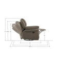 thumbnail image 3 of Wallace & Bay Baker Swivel Recliner Glider with Recline Motion in Gray and Brown, 3 of 4