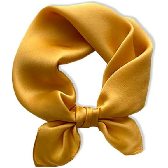 CAILDANL 100% Mulberry Silk Neck Scarf - 21'' x 21'' Lightweight Neckerchief - Women Men Small Square Digital Printed Scarves