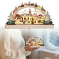 thumbnail image 2 of Christmas Tree Ornament Scene Wooden Village Suitable for Scenario, 2 of 9