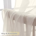 thumbnail image 4 of MKHILL 42x84 Ivory Crushed Sheer Curtains 2 Panels Set, 84 Inch Long Light Filtering Voile Drapes for Living Room Bedroom, Rod Pocket Semi Sheer Window Panels, Each 42"Wx84"L, 4 of 10