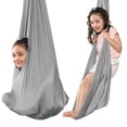 thumbnail image 4 of Hamaca Elástica para Hamaca Con Columpio Sensorial Elástica para Interiores Y Exteriores Toalla Yoga Aérea (gris Plateado 280 * 100 Cm) [Estilo Infantil], 4 of 9