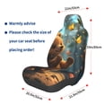 thumbnail image 3 of Wukai Cute Butterfly Bear Full Set Car Seat Covers with Soft Padding Universal Auto Front Seats Protector and Cushion Mat, 3 of 5