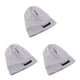 thumbnail image 3 of Gorros de Otoño Qarigey Turbantes Chemo Cancer Satin Underscarf Caps Ajustable Hijab gris claro 3piezas, 3 of 6
