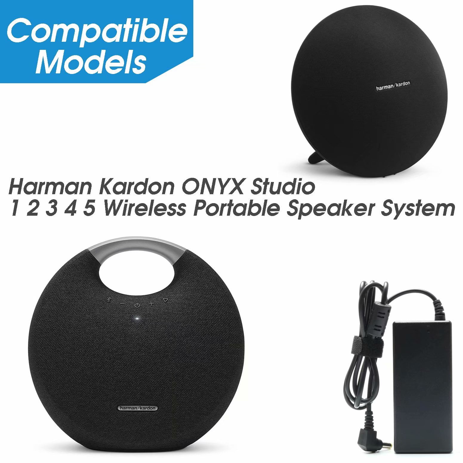Zmoon AC Adapter for Harman Kardon Onyx Studio 1 2 3 4 5 Wireless Portable System Charger Power Supply Cord Power Cable - Walmart.com