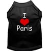 Pet Dog Cat Shirt Screen Printed, "I Love Paris"