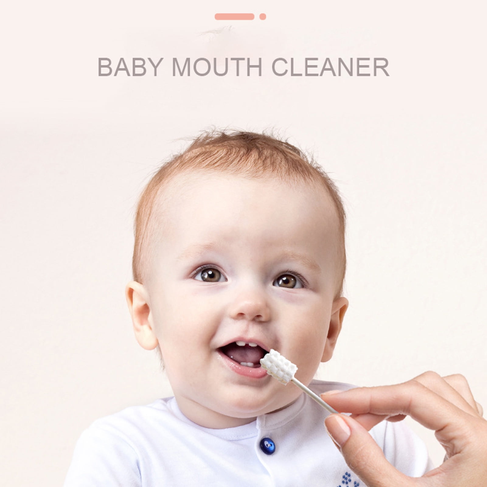 Yirtree 30PCS Baby Toothbrush, Newborn Baby Tongue Cleaner Toothbrush Clean Baby Gums Disposable Tongue Cleaner Soft Gauze Toothbrush Infant Oral Cleaning Stick Dental Care for Baby