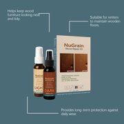Qiweii 60ml Wood Furniture Repair Kit, Old English Scratch Cover, Conceals Nicks Marks Minor Defects for Wood Surfaces