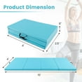 thumbnail image 3 of Costway 10' x 4' x 2" 4-Panel Folding Exercise Mat with Carrying Handles for Gym Yoga Blue, 3 of 10