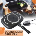 thumbnail image 2 of VALINK Double Sided Grill Pan Portable Durable for Grilling Frying Home Kitchen Camping, 2 of 7