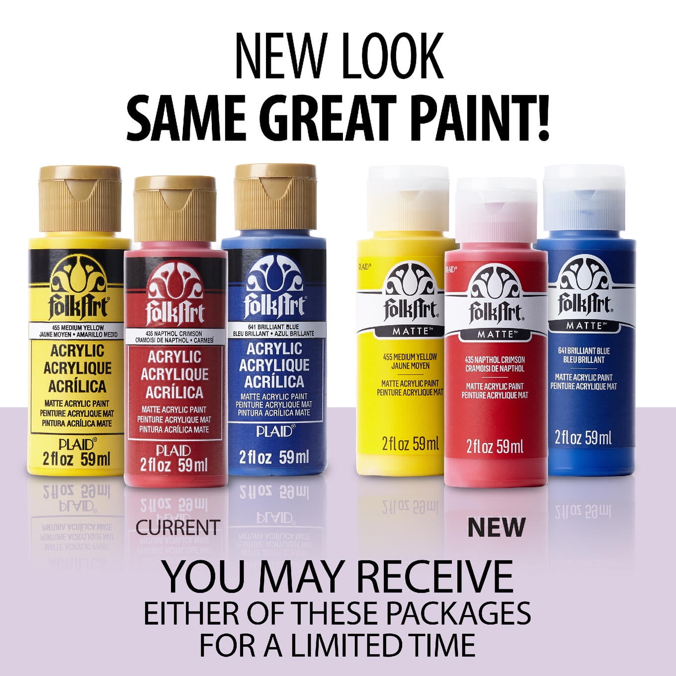 (2 pack) FolkArt Acrylic Craft Paint, Matte Finish, Navy, 2 fl oz