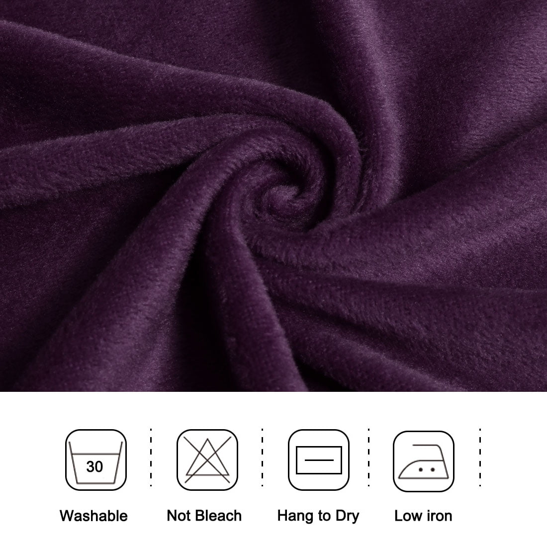 Unique Bargains 1-Piece Solid Transitional Stretch Slipcover Purple XL Sofa