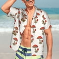thumbnail image 7 of Disketp Hawaiian Shirts For Men,Red Mushrooms Print Mens Casual Short Sleeve Button Down Shirts Beach Shirt, 7 of 7