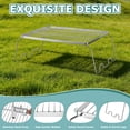 thumbnail image 3 of Walchoice Folding Campfire Grill, Stainless Steel Firepit Grill Grate, 16.7” x 12.8” Heavy Duty Portable Camping Grill Grate for Outdoor Cooking, Hiking, Picnics, BBQ, Backpacking, 3 of 8