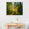 thumbnail image 2 of JEUXUS Green Forest Wall Art for Living Room Wall Decor Mountain Landscape Canvas Pictures Vintage Sunrise Nature Tree Scenery Prints Painting Framed Artwork for Bedroom Kitchen Office Decoration, 2 of 6