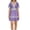 Purple, variant on Admvng Womens Lace Trim Dress V-Neck Short Sleeve Tiered Casual Dress