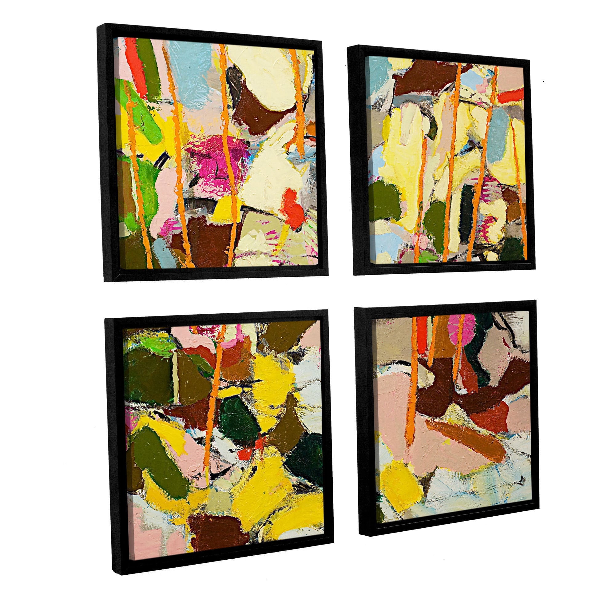 ArtWall Allan Friedlander "Piney Woods" 4-Piece Floater-framed Canvas Square Set