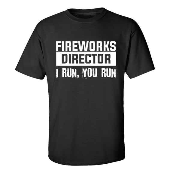 Funny Fourth of July Fireworks Director Unisex Short Sleeve T-shirt-Black-xxl