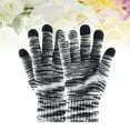 thumbnail image 6 of LOLIPPYY Winter Wool Knitting Full Finger Gloves for Women and Men, Warm Black and White Cold Weather Accessories, 6 of 7