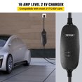 thumbnail image 2 of VEVOR Nivel 2 EV Cargador, 16 Amp 110V-240V 3.84 kW, Cargador de vehículo electrico portátil con cable de carga de 25 pies NEMA 6-20 Enchufe, SAE J1772 Estación de carga EV domestica, 2 of 9