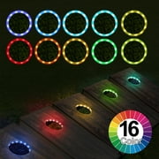 16 Color RGB LED Cornhole Lights for Cornhole Game, Color Changing Cornhole Board Ring Light with Remote Control Set of 2