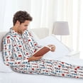 thumbnail image 6 of Sikiie Lighthouse And Beacon Mens Pajama Set, Soft Warm Long Sleeve Sleepwear, Cozy Button-Down Pjs for Men-Small, 6 of 7