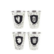 Funny Shot Glasses, Campfire Stainless Steel Cute Shot Glass, Set Of 4 by Foster & Rye