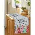 thumbnail image 4 of Grey Christmas Trees Table Runner 48 Inches Long - Winter Xmas Colorful Pine Snowflakes Kitchen Dining Burlap Linen Tablerunner for Small/Round/Square/Wedding/Coffee/Dining Table Party Décor 13 x 48, 4 of 7