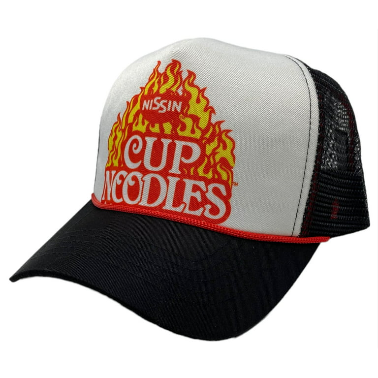 Cup of Noodles Nissin Men's Officially Licensed Retro Foam Trucker Hat Cap  (Black) 