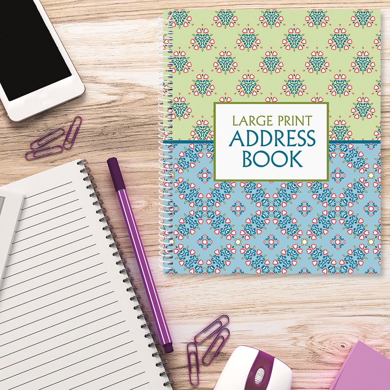 Current Fresh Patterns Large Print Address Book, 56 pages, 7 x 8-1