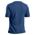 thumbnail image 4 of VERUGU Workout Shirts for Men Top Shirt Slim Short Sleeve Lapel Casual Sports Bottom Shirt T-shirt Top Blue M, 4 of 4