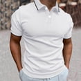 thumbnail image 2 of FUZHIQ Men's Slim Fit Short Sleeve Polo Shirts Contrast White Collar , Breathable Soft Lightweight Multi Colors for Summer Golf Business Daily Wear,M, 2 of 9