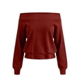 thumbnail image 6 of Dpjklzsn Women's Off Shoulder Long Sleeve Active Top, Easy Fit Athletic Shirt for Workout, Yoga and Casual Wear, 6 of 6