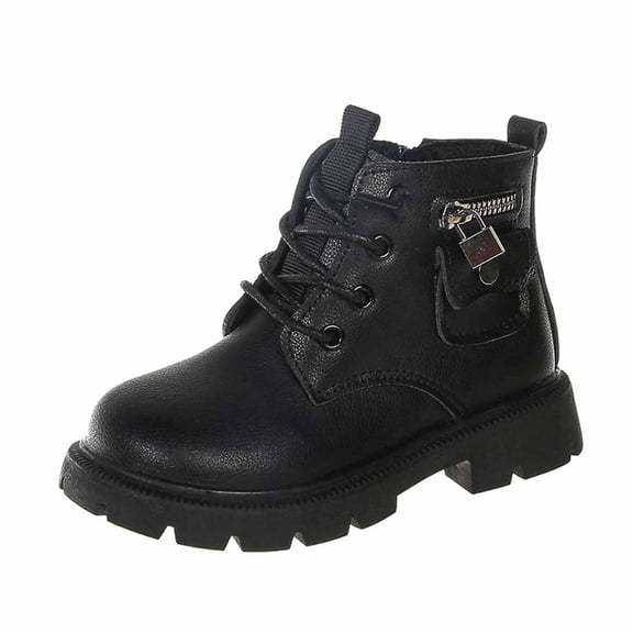 Stylish British-Inspired Leather Boots for Children | Comfy & Lightweight Booties for Daily Adventures |Durable Boots for Ages 2 