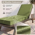 thumbnail image 5 of Snubbull 4 Pack Outdoor Chaise Lounge Cushions with High-Density Foam Ties Waterproof & Fade Resistant for Lawn and Pool Lounge Chairs, 80x26x4 inch, Light Green, 5 of 7
